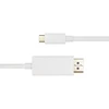 USB-C - DisplayPort kabelis DELTACO 4K UHD, paauksuotos jungtys, 2m, baltas / USBC-DP201-K / 00140016