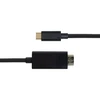 USB-C - HDMI cable DELTACO 4K UHD, auksinis plated, 1m, juodas / USBC-HDMI1010-K / R00140019