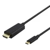 USB-C - HDMI laidas DELTACO 4K UHD, paauksuotas, 0,5m, juodas / USBC-HDMI1005-K / 00140018