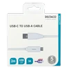 USB-C į USB-A kabelį, 2 m, 3A, USB 2.0, baltas DELTACO / USBC-1011M