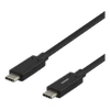 USB-C į USB-C laidas, 1m, 60W 3A, USB 3.1 Gen, E-Marker DELTACO juodas / USBC-1054M