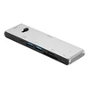USB-C jungčių stotelė DELTACO USB-C į HDMI/DisplayPort/USB-A/USB-C/atminties kortelės skaitytuvas, 3840x2160, PD 100W, pilka / USBC-HDMI21