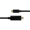 USB-C - miniDisplayPort kabelis DELTACO 4K UHD, paauksuotos jungtys, 2m, juodas / USBC-DP202-K / 00140017