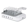 USB įkrovimo stotelė DELTACO 4x USB-A, 2x USB-C, 50 W, balta / DPS-0203