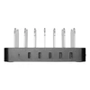USB įkrovimo stotelė DELTACO skirta 6 įrenginiams, 5x USB-A, 1x USB-C PD, greitas krovimas, 50 W, juoda / DPS-0200
