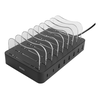 USB krovimo stotelė DELTACO skirtas 8 prietaisams, 6x USB-A, 2x USB-C PD, greitas krovimas, 75 W, juodas / DPS-0201