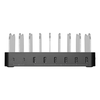 USB krovimo stotelė DELTACO skirtas 8 prietaisams, 6x USB-A, 2x USB-C PD, greitas krovimas, 75 W, juodas / DPS-0201