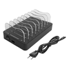 USB krovimo stotelė DELTACO skirtas 8 prietaisams, 6x USB-A, 2x USB-C PD, greitas krovimas, 75 W, juodas / DPS-0201