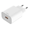 USB sieninis įkroviklis DELTACO 1x USB-A, greitas įkrovimas 18 W, baltas / USB-AC182