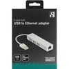 USB tinklo plokštė DELTACO USB 2.0 100Mb/s, su 3xUSB HUB / USB2-LAN3