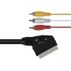 SCART kompozitiniam video DELTACO su jungikliu, 2m, juoda / DEL-129-K / 00220001