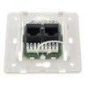 Sieninis lizdas, paviršiaus UTP, 2xRJ45, Cat6 DELTACO baltas / VR-34