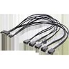 Skirstytuvas DELTACO skirtas PWM aušintuvams, 4-pin į 5x4-pin female, SATA / SSI-69