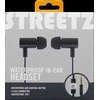 STREETZ ausinės su mikrofonu, atsakymo mygtukas, 3,5 mm, vandeniui atsparios, juodaos / HL-W109