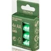 Įkraunamos AA baterijos DELTACO AA 2500mAh, pažymėtos "Nordic Swan" ekologiniu ženklu, 4 vnt. pakuotė / ULT-NH2500AA-4P