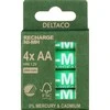 Įkraunamos AA baterijos DELTACO AA 2500mAh, pažymėtos "Nordic Swan" ekologiniu ženklu, 4 vnt. pakuotė / ULT-NH2500AA-4P