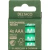 Įkraunamos AAA baterijos DELTACO 1000mAh,pažymėtos ekologiniu ženklu „Nordic Swan“, 4 vnt. pakuotė / ULT-NH1000AAA-4P