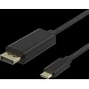 DELTACO USB-C į DisplayPort kabelis, 1m, 4K @ 60Hz, juodas USBC-DP100