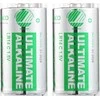 Ultimate Alkaline C baterijos DELTACO pažymėta „Nordic Swan“ ekologiniu ženklu, 2 vnt. pakuotė / ULT-LR14-2P
