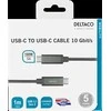 USB-C laidas DELTACO „SuperSpeed“ , 1 m, pintas, USB 3.1 Gen 2, 10 Gbps, 100W / USBC-1412M