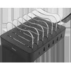 USB įkrovimo stotelė DELTACO skirta 6 įrenginiams, 5x USB-A, 1x USB-C PD, greitas krovimas, 50 W, juoda / DPS-0200