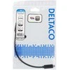 USB-C kabelis DELTACO 0.25m, USB 3.1 Gen 2, 10 Gbps, 60W, juodas / USBC-1120