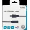 USB-C į USB-A kabelį, 1m, 3A, USB 2.0, juodas DELTACO / USBC-1004M