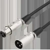XLR audio kabelis DELTACO 3-pin male - 3-pin female, 26 AWG, 3m, juodas / XLR-1030-K / 00160003