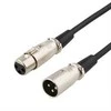 XLR Audio kabelis DELTACO3 pin ha - 3 pin ho, 5m juodas / XLR-1050 5.0m