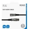XLR audio kabelis DELTACO 3-pin male - 3-pin female, 26 AWG, 3m, juodas / XLR-1030-K / 00160003