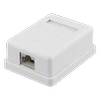 Uždengtas išorinis sieninis lizdas, 1xRJ45, Cat6A DELTACO baltas / VR-220