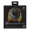 Ventiliatorius DELTACO GAMING USB su laikrodžiu, juodas / GAM-054