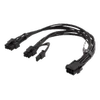 Vidinis PCIe maitinimo kabelis, 6 kontaktų iki 2x 8 kontaktų, 0,3 m, juodas DELTACO / SSI-63
