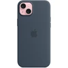 Apple iPhone 15 Plus Silicone Case with MagSafe - Storm Blue - MT123ZM/A