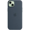 Apple iPhone 15 Plus Silicone Case with MagSafe - Storm Blue - MT123ZM/A