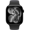 Apple Watch Series 11 GPS + Cellular 46mm Jet Black Aluminium Case with Black Sport Band - M/L - MFC44ET/A