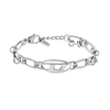 Unisex apyrankė Diesel D Logo DX1599040, Sidabro spalvos