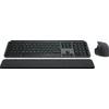 Belaidė klaviatūra ir pelė + Atrama riešui Logitech MX Keys S Combo, Graphite