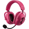 Belaidės žaidimų ausinės su mikrofonu Logitech G PRO X3 LIGHTSPEED, 7.1, Bluetooth, rožinės spalvos | 981-001756