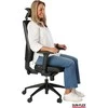 Biuro kėdė SUN-FLEX®OFFICECHAIR HB Onyx Juodas