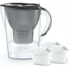 BRITA MARELLA vandens filtravimo indas, 2,4l, pilkos spalvos + 3 filtrai