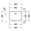 Duravit D-Code praustuvas 59cm (0338560000) (Pažeista pakuotė)