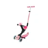 Paspirtukas GLOBBER Go Up Deluxe Lights, pastelinis rožinis