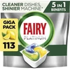 Indaplovių kapsulės Fairy Platinum All in One Lemon, 113 vnt., citrinų kvapo
