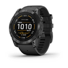 Išmanusis laikrodis Garmin Epix Pro (Gen 2) , Pilkos spalvos nerūdijančio plieno korpusas (51 mm), Juodos spalvos silikoninis dirželis