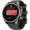 Išmanusis laikrodis Garmin fēnix® 8 Pro – 47 mm, AMOLED Sapphire, titanas su grafito spalvos / juodu silikoniniu dirželiu