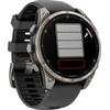 Išmanusis laikrodis Garmin fēnix® 8 Pro – 47 mm, AMOLED Sapphire, titanas su grafito spalvos / juodu silikoniniu dirželiu