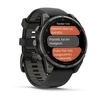 Išmanusis laikrodis Garmin fēnix® 8 Pro – 47 mm, AMOLED Sapphire, Pilkos anglies spalvos DLC titanas su juodos / pilkos akmenukų spalvos silikoniniu dirželiu