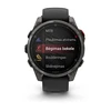 Išmanusis laikrodis Garmin fēnix® 8 Pro – 47 mm, AMOLED Sapphire, Pilkos anglies spalvos DLC titanas su juodos / pilkos akmenukų spalvos silikoniniu dirželiu
