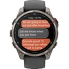 Išmanusis laikrodis Garmin fēnix® 8 Pro – 47 mm, AMOLED Sapphire, titanas su grafito spalvos / juodu silikoniniu dirželiu